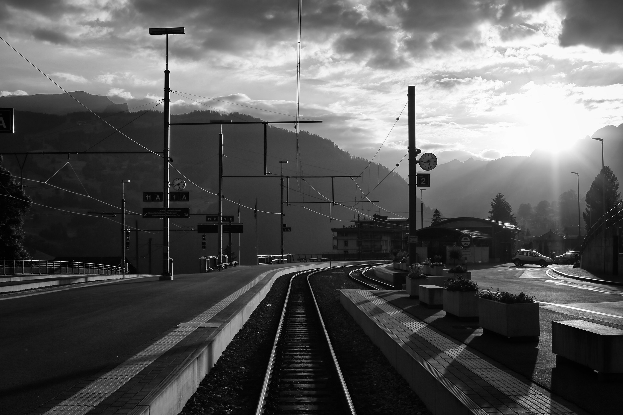 Tracks Beneath the Alpine Sky